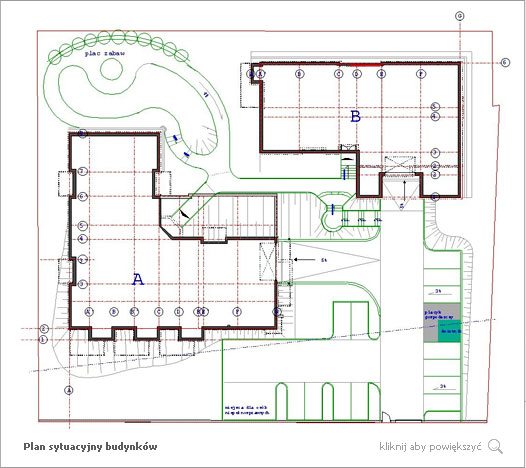 Plan sytuacyjny budynków